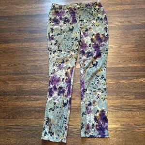 LOGO by Lori Goldstein Multicolor Floral Pants